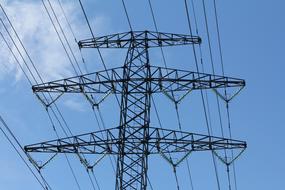 Cable Electricity and blue sky