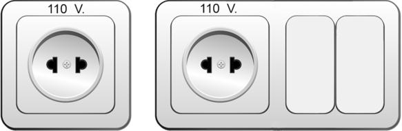 plug socket 110 v drawing
