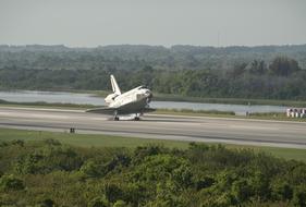 white Space Shuttle Landing