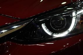 Auto Show of red Car Mazda