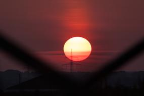 Sunset Sky Orange red