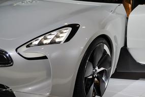 Kia Sports Car White close-up