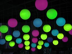 Color Lamps Light green violet