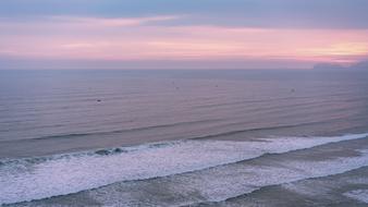 waves on the ocean coast