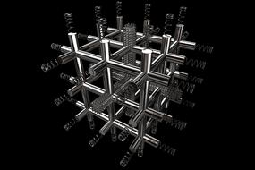cube technical metal 3d