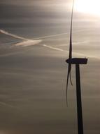 Wind Power Energy and Sky white