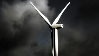 windmill close up on dark blurred background