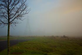 fog over countryside