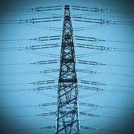 Current High Voltage blue sky