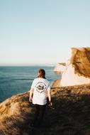 human on ocean coast