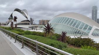 City Of Arts And Sciences at cloudy day, spain, Valencia