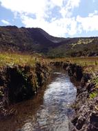 Beautiful and colorful river in Celeste, on the mountains