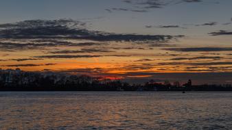 Elbe lake Beach in Hamburg