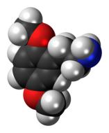 dimethoxyphenethylamine molecule clipart