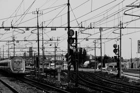 Railway Trains Transportation black and white