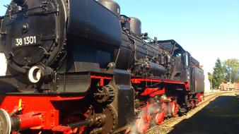 Steam Locomotive Railway Train as a museum piece