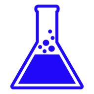 flask bubble chemistry blue drawing