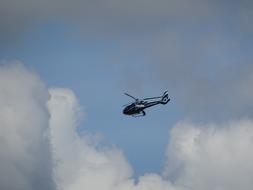 Helicopter Technology on Clouds sky