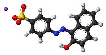 clipart of naphthol azo molecule structure