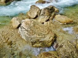 water in Drome Gorges close-up