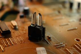 macro photo of Technical Circuit Board