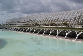 modern building in the city of arts and sciences in Valencia