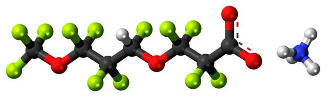 adona perfluorononanoate molecule as a 3d model