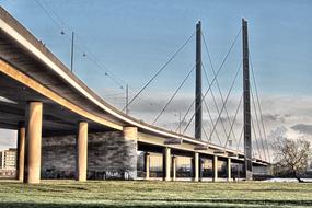 cityscape of Bridge Architecture in Rheinbrucke