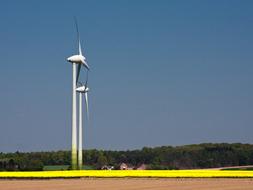 Pinwheel Windmills Energy at Nature