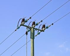 photo of insulators on high voltage wires