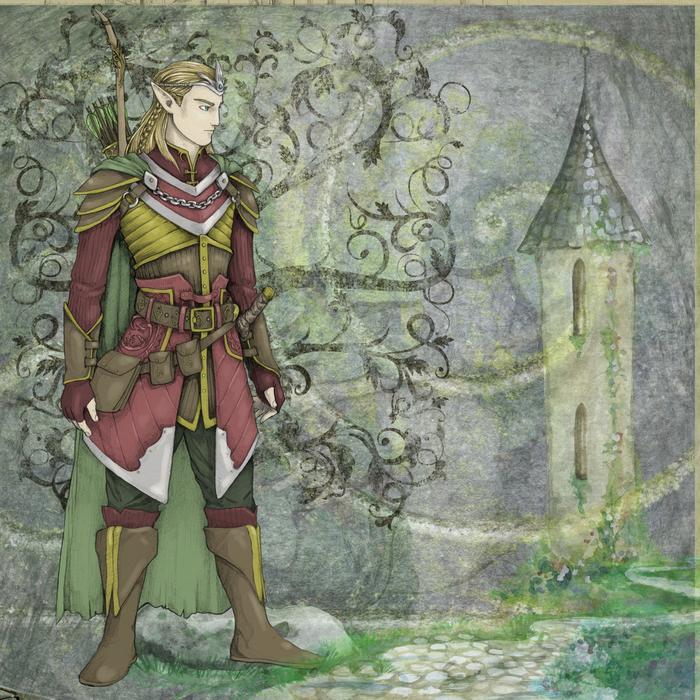 fairytale elve man drawing
