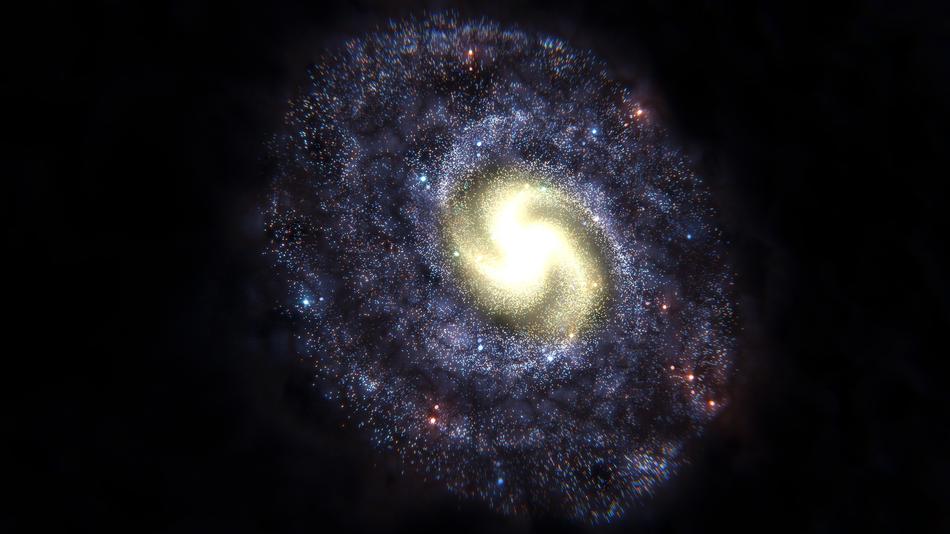 image of a spiral galaxy on a black background
