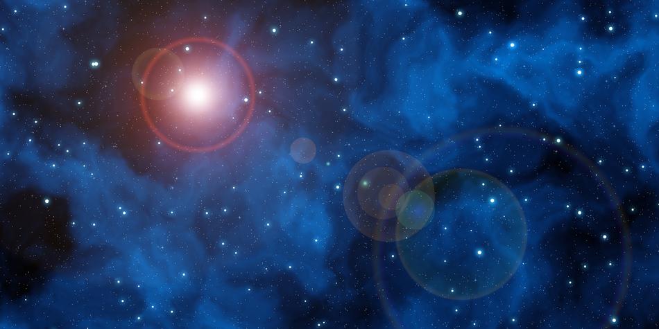 radiant universe in space