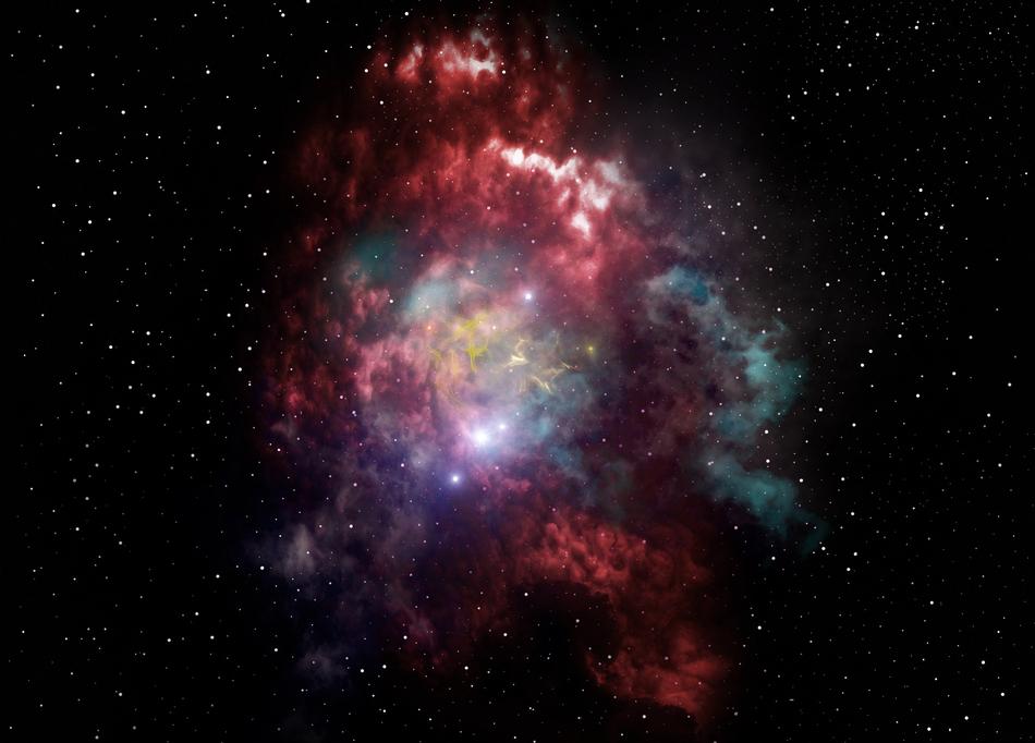 photo of a galactic nebula in the universe