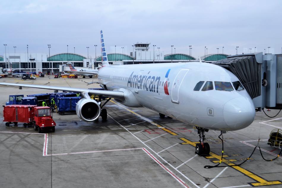 airplane in the transport system