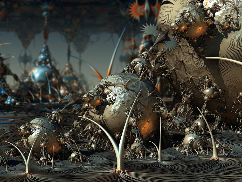 3 d image of an alien civilization