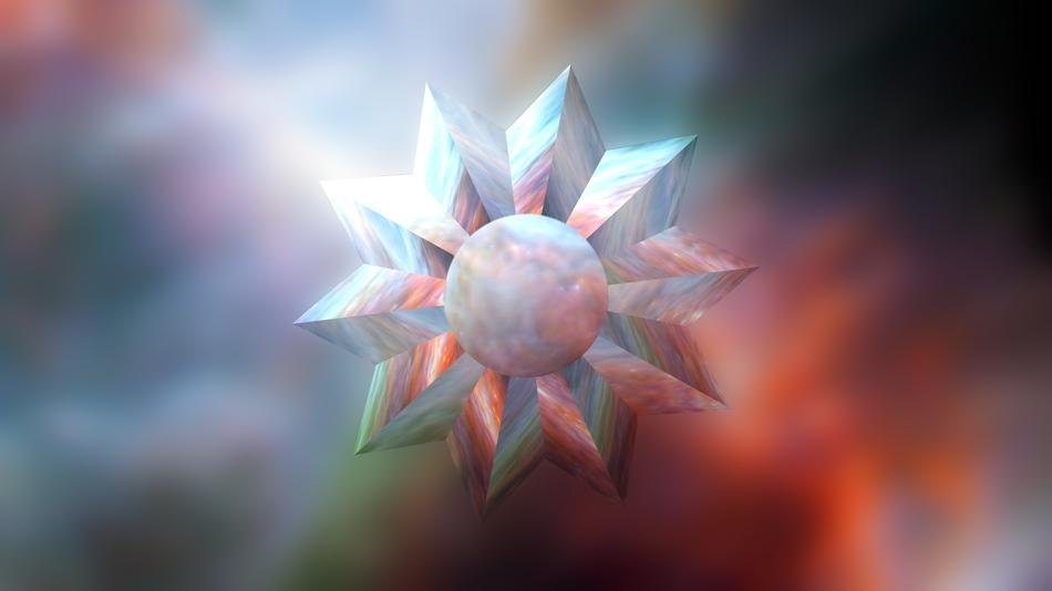 abstract flower on a galaxy background