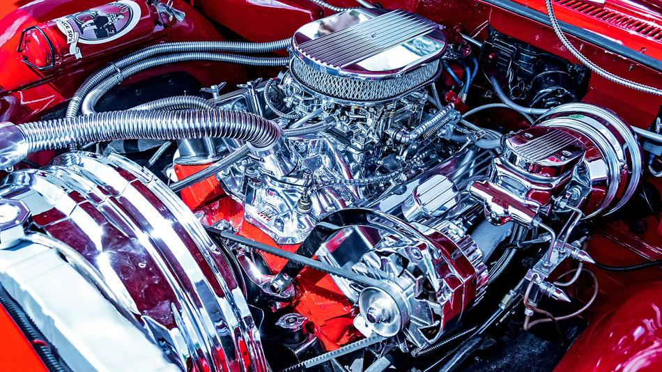 chromium-plated shiny motor