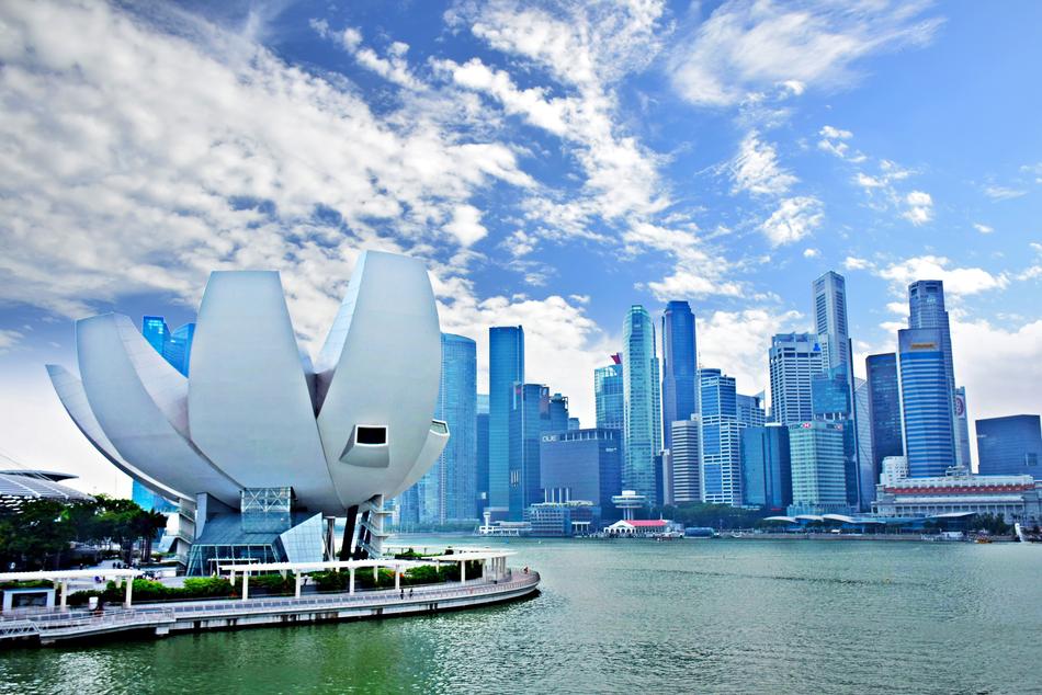 ARTSCIENCE Museum at Marina Bay skyline, Singapore