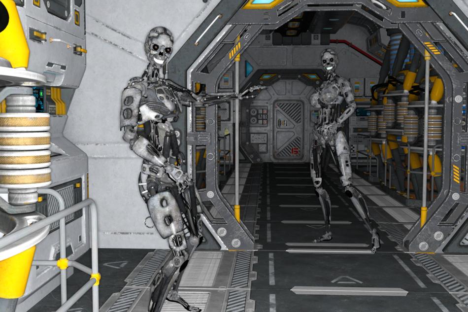 robots in spaceship