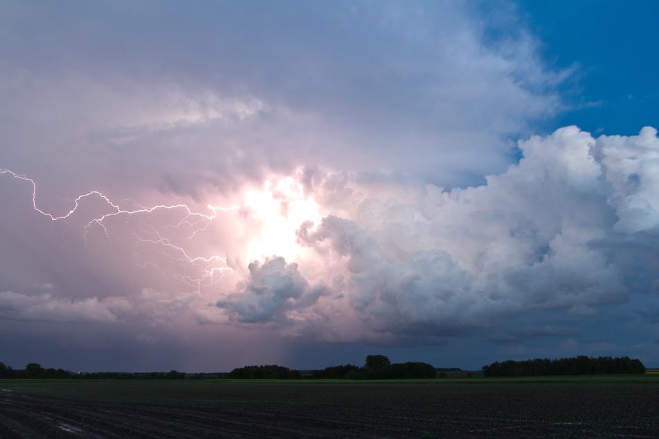 lightning against the background of thunderclouds