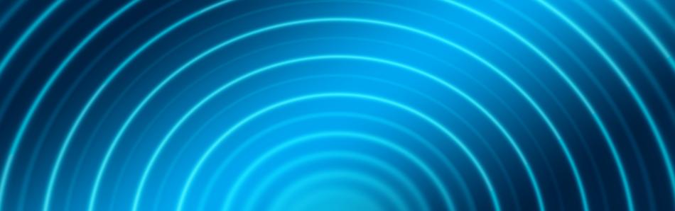 banner, blue wavy background