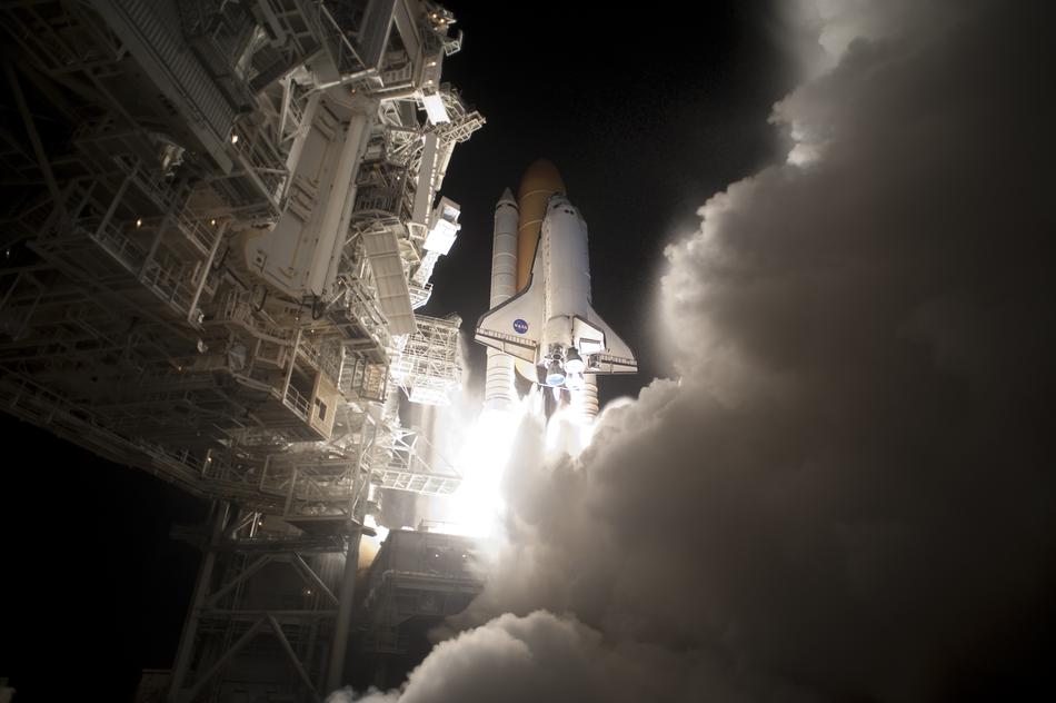 space shuttle Liftoff at Night