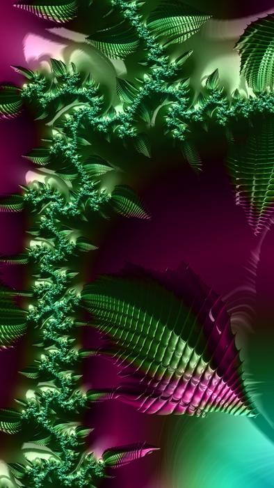 fractal art design green texture