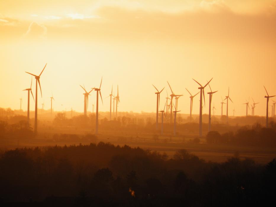 wind turbine in fog