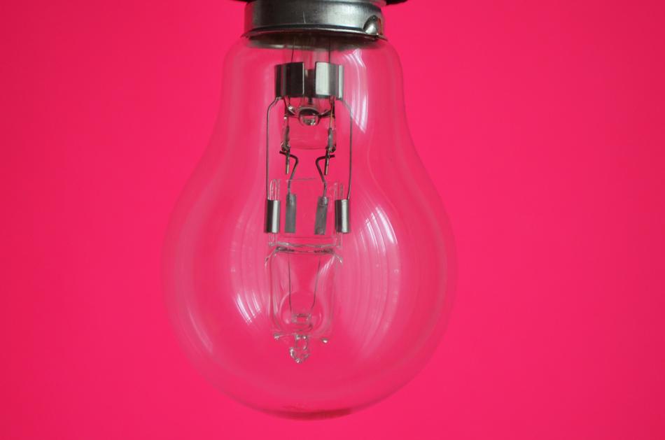photo of electric lamp on a pink background