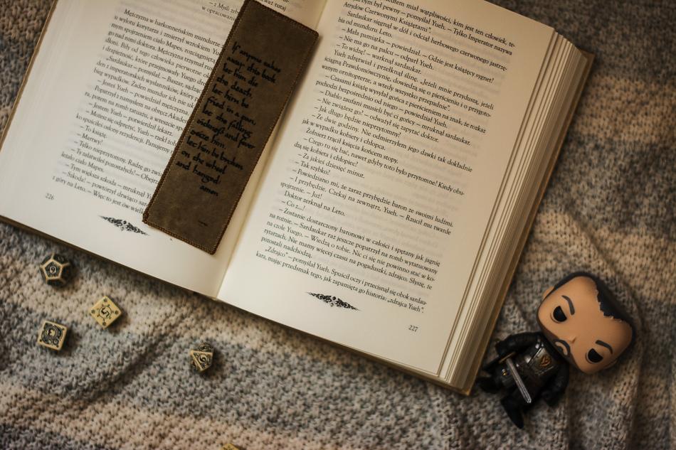 Book and Bookmark Bones Dice