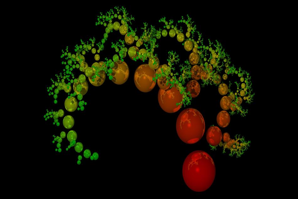 molecular compound as illustration on black