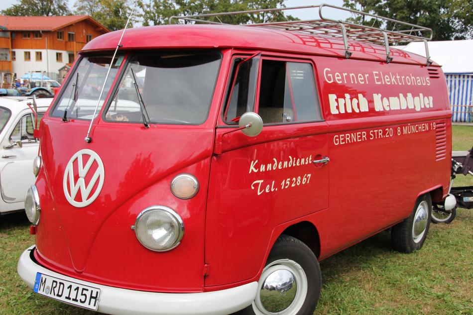 red retro vw bus