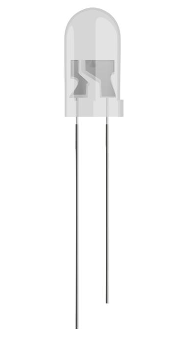 led lamp on white